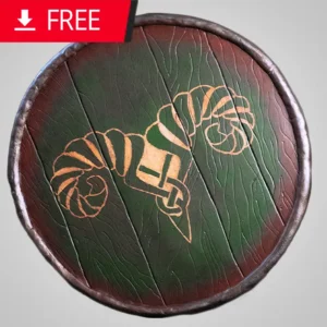 Free pattern of sturdy shield from Skyrim thumbnail